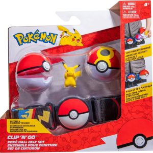 COLLEZIONE POKEMON CLIP ' N ' GO SET CON CINTURA Set Pikachu & Pokemon Balls 1 x 5 cm Figure, 1 x Belt & 2 x Ball PK170300