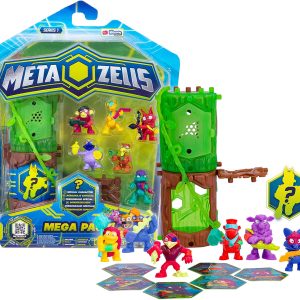 METAZELLS Pack 7 Personaggi + 2 Tronchi S1, con Carte, 2 Tronchi, 2 Accessori e 1 Leaflet Lingua Italiana