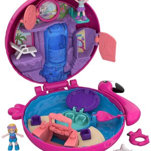 Polly Pocket - Set Piscina dei Fenicotteri con Nuovo Cofanetto, 2 Dolls di Mattel FRY38