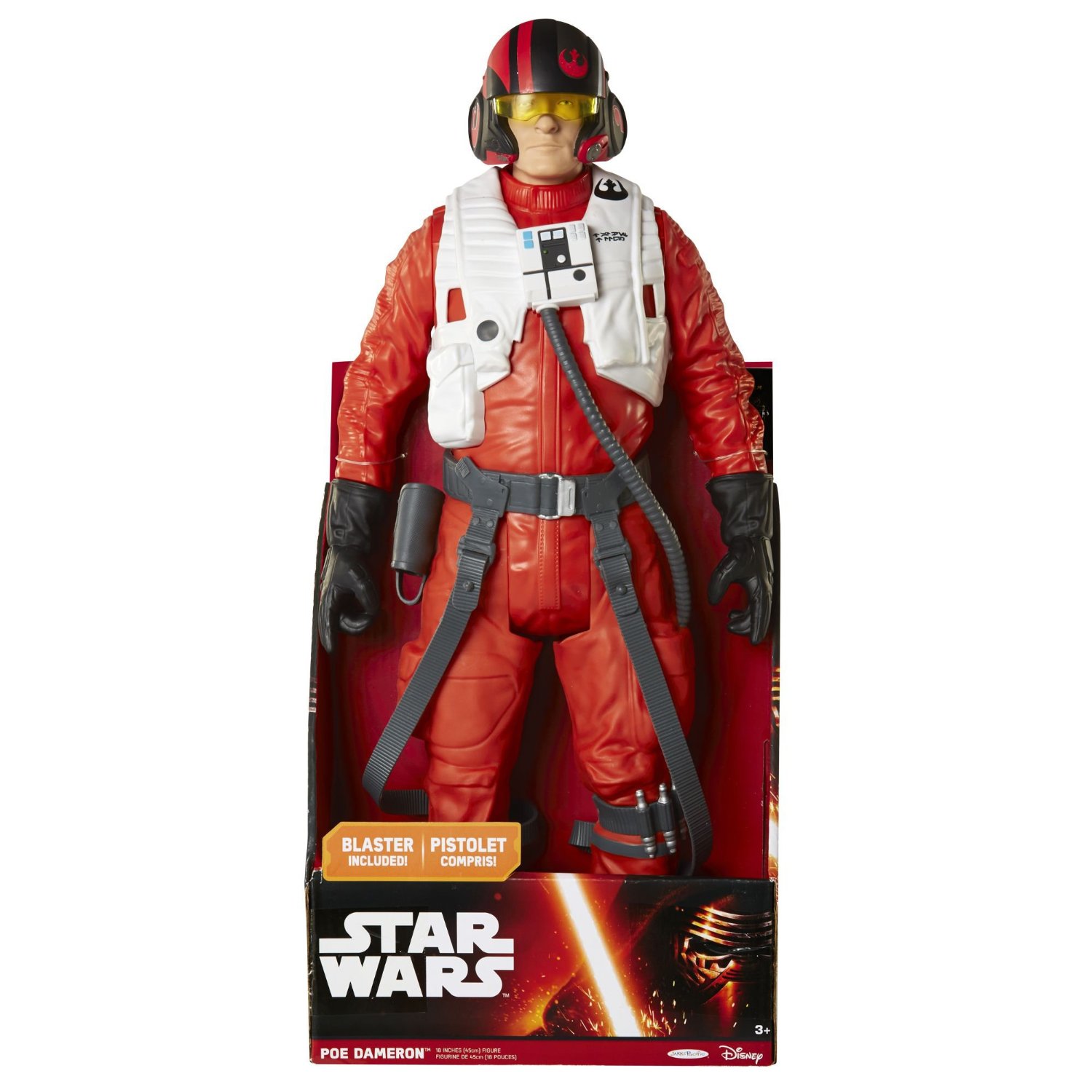 Star Wars Il Risveglio della Forza, Personaggio Gigante Poe Dameron,50 cm di Giochi Preziosi