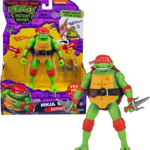 Turtles Movie - Action Figure Deluxe Raffaello 15 Cm Con Effetti Sonori e Funzione Meccanica Da Combattimento, Giochi Preziosi TU800000