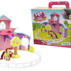 Pet Parade Pony Playset Ranch con Pony Esclusivo e Accessori di Giochi Preziosi PTN03000