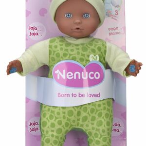 Nenuco - Nuovo Modello Bambolotto 3 Funzioni con pigiama colore verde (Famosa 700013382)