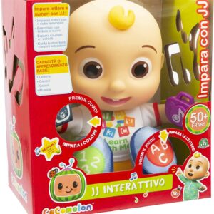 Cocomelon Bambola interattiva in taliano, Impara con JJ, Giochi Preziosi CCM11201