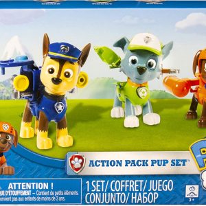PAW PATROL Set 3 Cuccioli Action Pack (Chase, Rocky e Zuma)