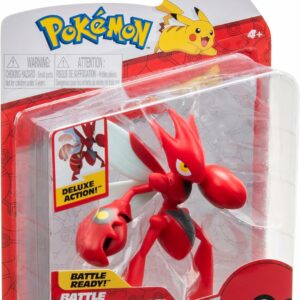 COLLEZIONE POKEMON SCIZOR BATTLE FIGURE - Figura da battaglia Scizor da 10,5 cm con funzione, PK030300