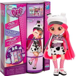 BFF by Cry Babies, Dotty Bambola con Capelli lunghi, Vestitini in Tessuto e 9 Accessori, IMC TOYS 904378