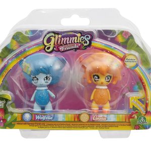 Giochi Preziosi - Glimmies Rainbow Friends Blister Doppio, Wolfélie e Linxia