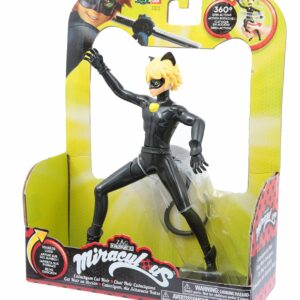 Miraculous Personaggio Deluxe con Funzione, 19 cm, Cat Noir di Giochi Preziosi