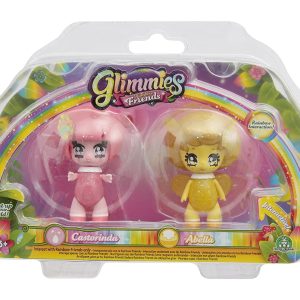 Giochi Preziosi - Glimmies Rainbow Friends Blister Doppio, Castorinda e Abella
