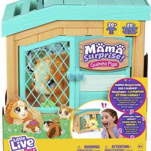 Little Live Pets - Mama Surprise, Mommy To Be, Porcellino d’India interattivo con i suoi cuccioli, Giochi Preziosi LP300001