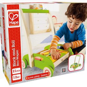 Hape novità dell'anno  Hape E0371 - Set di Costruzioni e Carrettino - Hape la migliore !!!!!