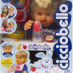 Cicciobello - Pappa Si e Pappa No, la Bambola che dopo la Pappa Fa il Ruttino, con Accessori, CCB98000 Giochi Preziosi