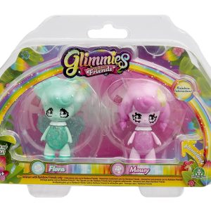 Giochi Preziosi - Glimmies Rainbow Friends Blister Doppio, Flora e Mousy