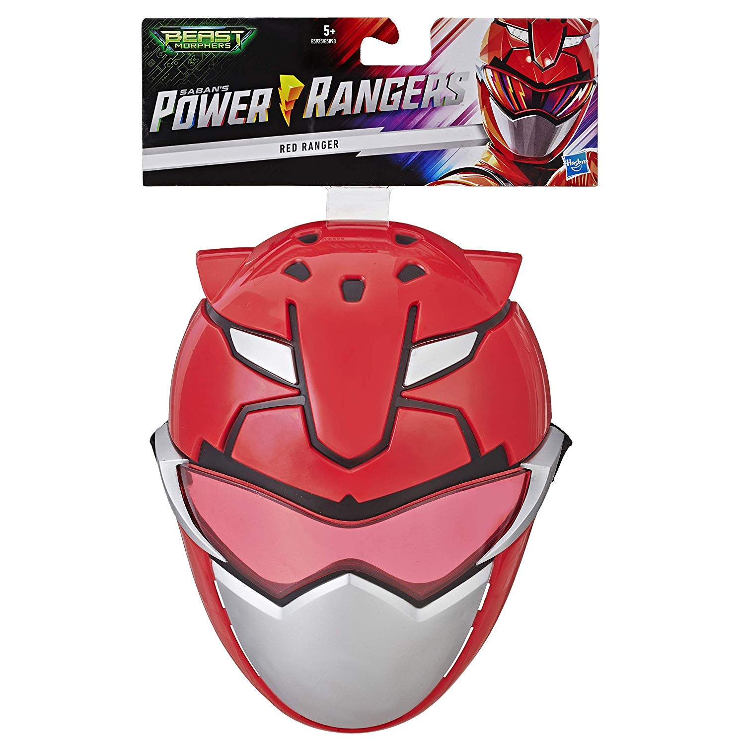 Power Rangers- Beast Morphers Maschera Red Ranger, Hasbro E5925-E5898