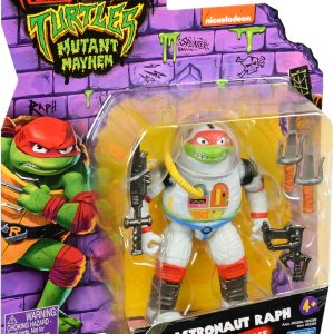 Turtles Movie -Turtles Mutant Mayhem - astronauta Raphael personaggio base 12 cm, Giochi Preziosi TU805H00