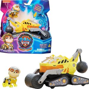 Paw Patrol The Mighty Movie,Bulldozer di Rubble , con Luci e Suoni, Spin Master 6067511