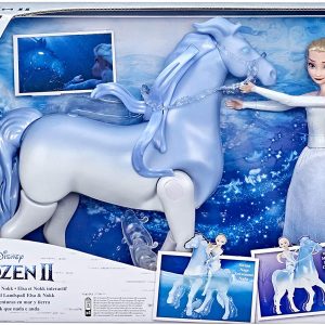 Frozen 2, Elsa e Il Cavallo Nokk Elettronico (Bambola di Elsa con Cavallo Che Nuota e Cammina ) di Hasbro E67165