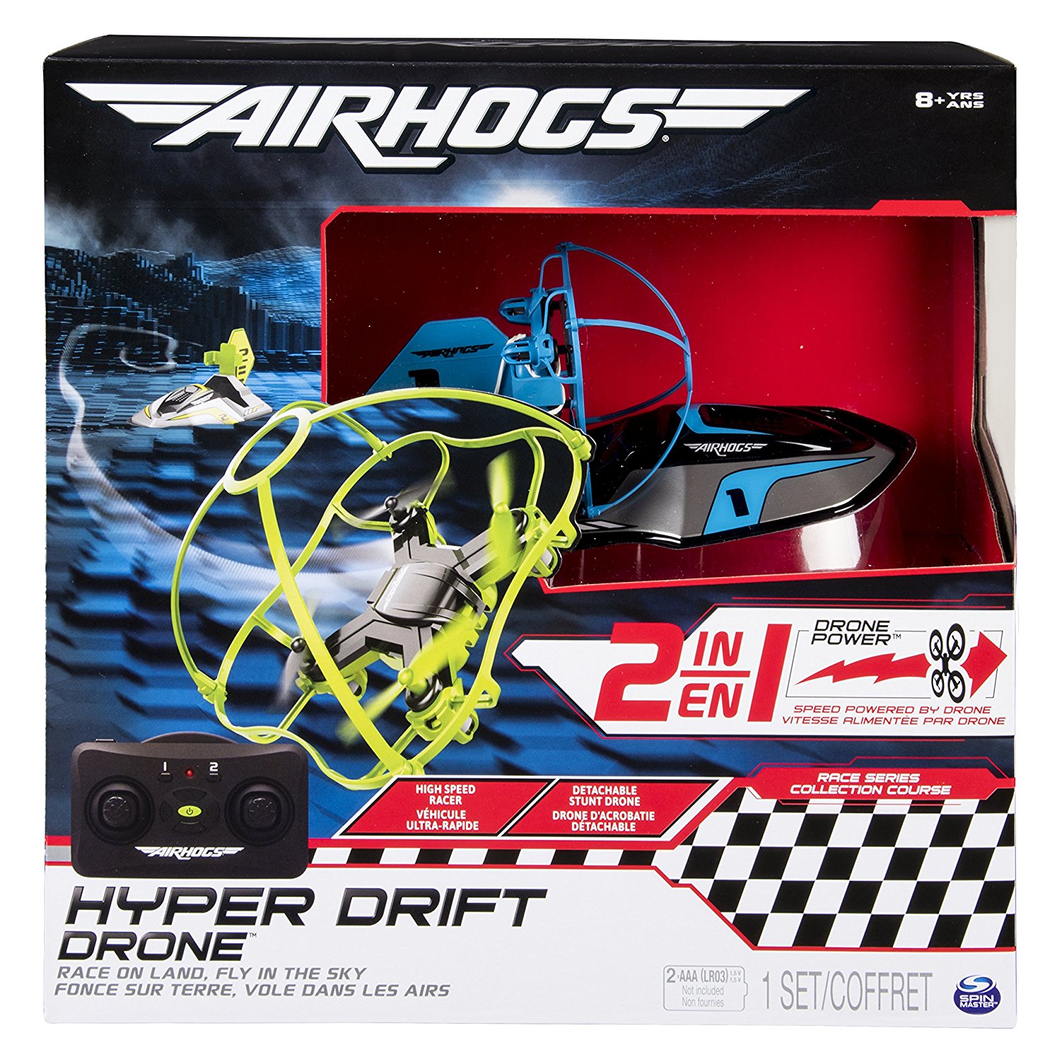 Air Hogs Hyper Drift Drone R/C, Blu di Spin Master 6040078