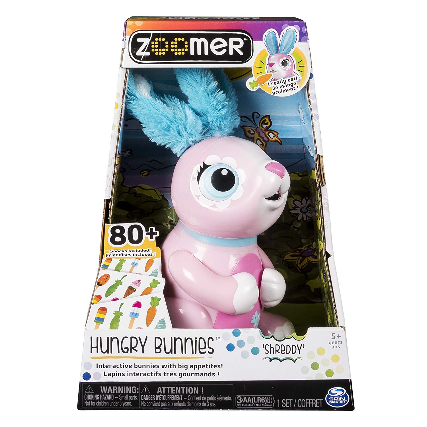 Zoomer SHREDDY Hungry Bunnies - coniglio interattivo di Spin Master