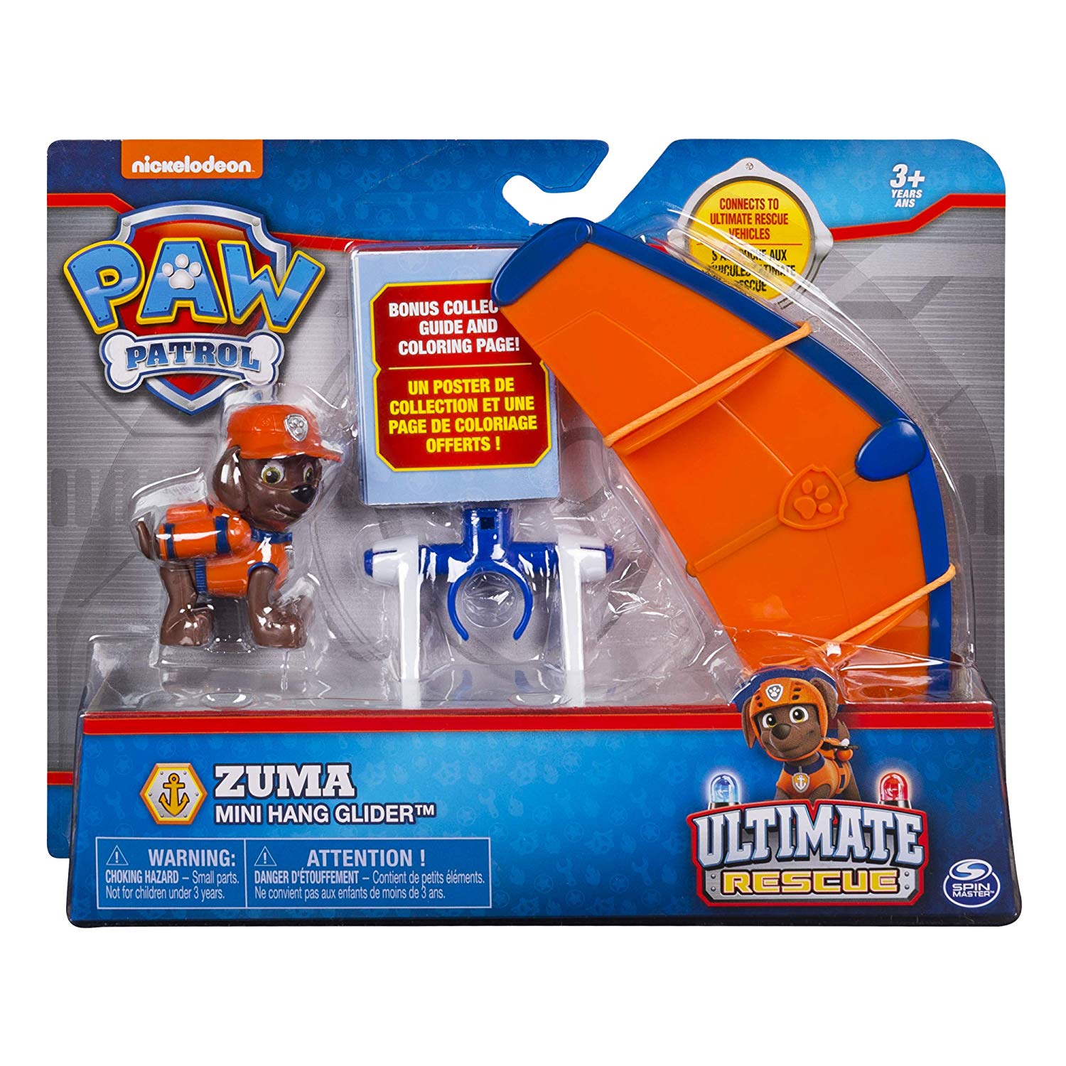 NUOVO Paw Patrol - MINI ULTIMATE RESCUE ZUMA MINI HANG GLIDER COMPRESO DI PERSONAGGIO