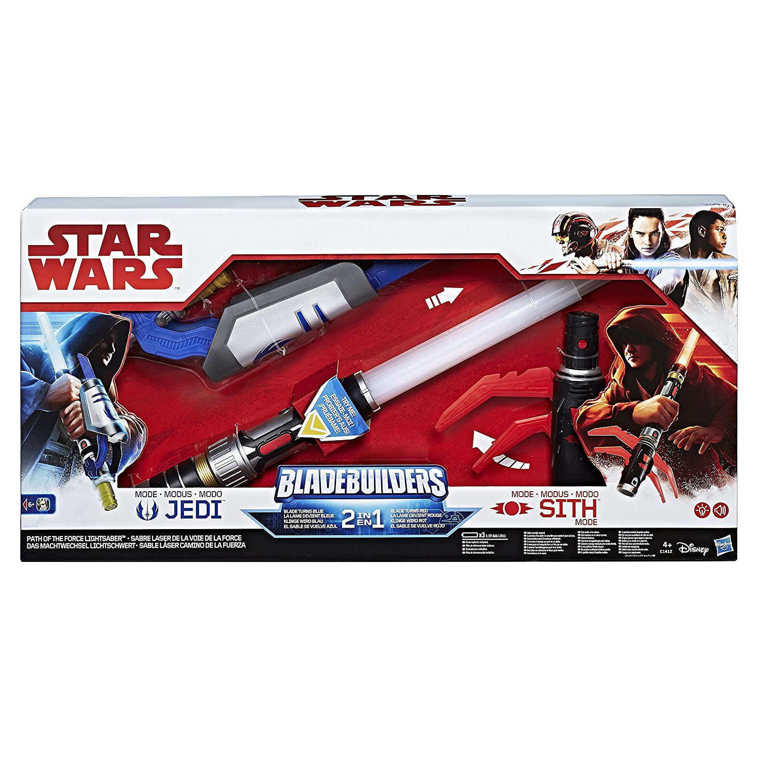 Star Wars -Lightsaber Spada Laser Elettronica 2-in-1 Jedi o Sith di Hasbro C1412