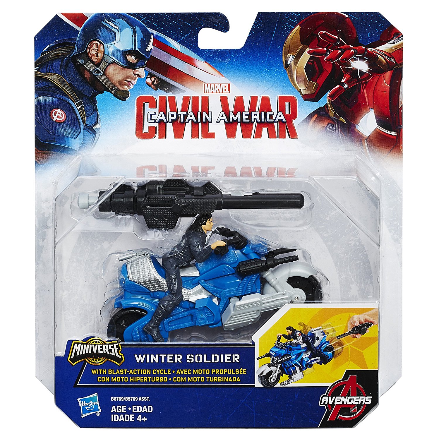 Marvel Avengers Captain America Combat Racer Winter Soldier CON MOTOCICLETTA