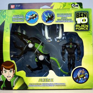 Ben 10 Alien Force COLLECTION ALIENICS - ALIEN X  - 9 -10 cm con DESTRIERO
