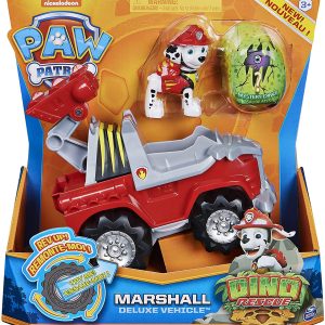 Paw Patrol, Veicolo a carica( frizione) Dino Rescue Marshall con dinosauro misterioso , Spin Master 6059512