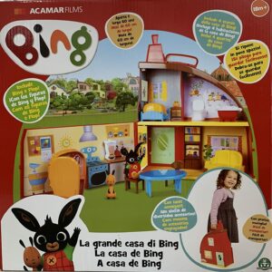 Bing Playset La Grande Casa di Bing con 2 Personaggi, con 3 stanze e tanti accessori per arredarle, Giochi Preziosi BNG36100