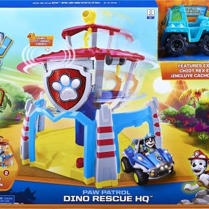 PAW Patrol, Quartiere Generale Dino con effetti sonori, esclusivo personaggio Rex e veicolo, Spin Master 6059295