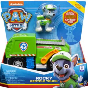 Paw Patrol - camion per la raccolta di rifiuti riciclabili di Rocky, Spin Master 6061804