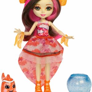 Enchantimals Clarita il Pesce Pagliaccio e Cackle, Bambola Cambia Colore e Cucciolo del Mare, FKV56