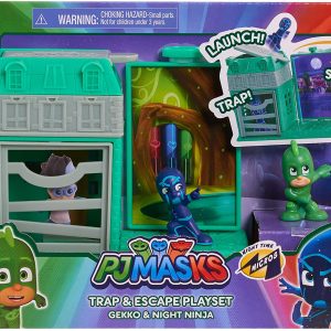 PJ Masks - Acchiappa e Scappa Playset (Geco e Ninja della notte)