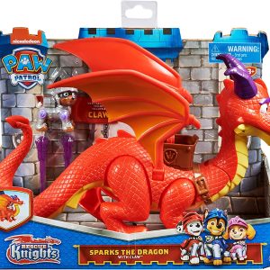 Paw Patrol Rescue Knights, Drago Sparks e personaggio Claw, Spin Master 6062105