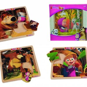 MASHA e ORSO Puzzle in legno modello casuale, Simba 109304079