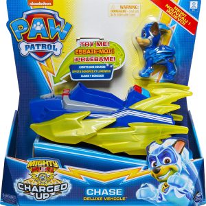 NOVITA' PAW Patrol, Mighty Pups Charged Up CHASE , con luci e suoni, Spin Master 6055753 NOVITA' NATALE