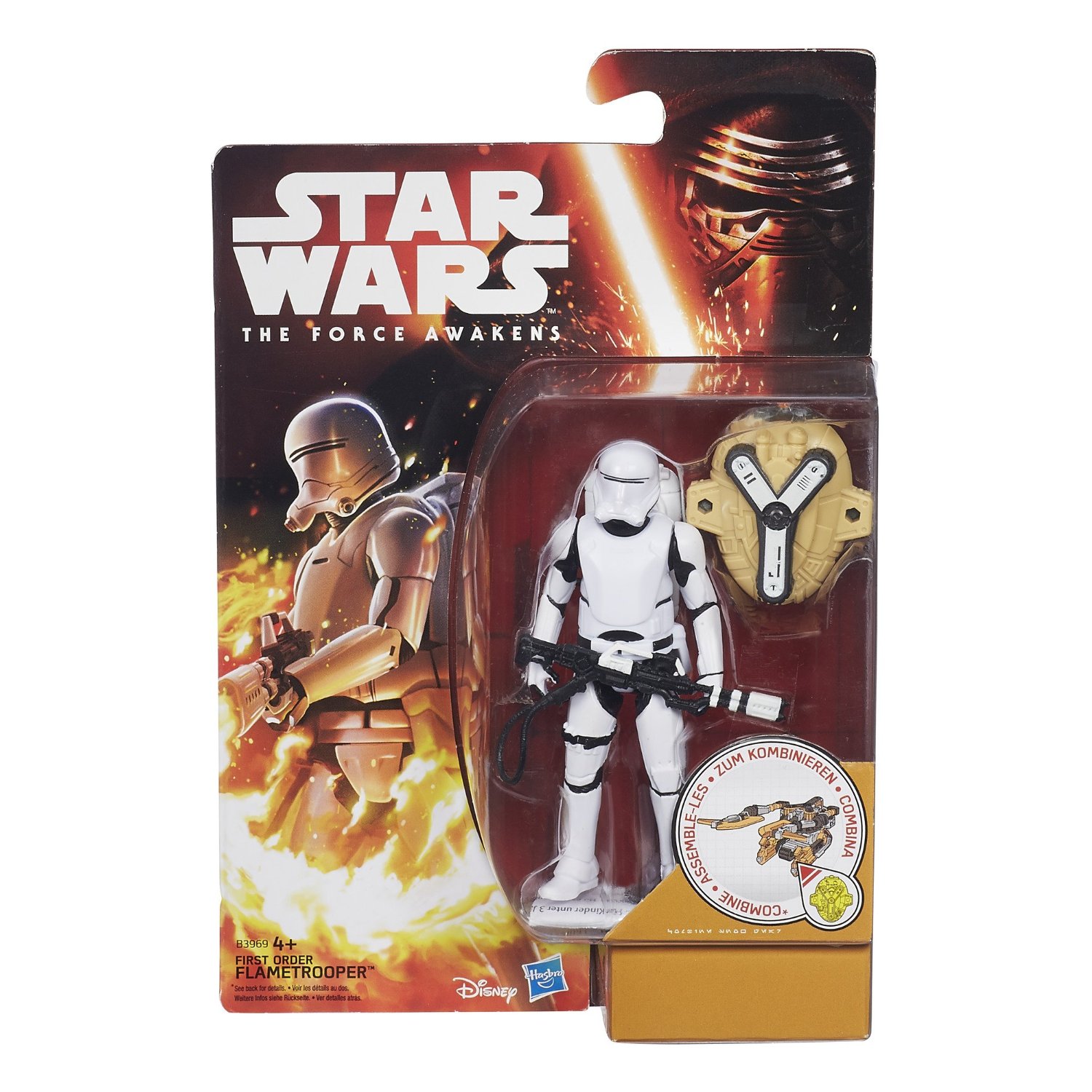 Hasbro B3969ES0 - Star Wars E7: The Force Awakens, Flametrooper del Primo Ordine, personaggio da ca. 9,5 cm