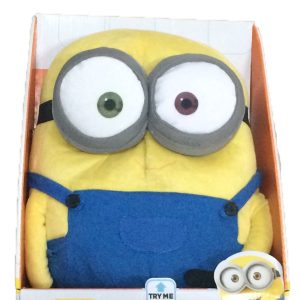 MINIONS PELUCHE CON LUCI NEGLI OCCHI E VERSI TIPICI DEL FILM  BOB 35 CM CIRCA FUNZIONA A BATTERIA COMPRESE