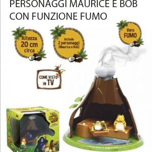 Vita da Giungla Playset Gioco Vulcano con 2 Personaggi MAURICE E BOB , DIMENSIONI 20 cm