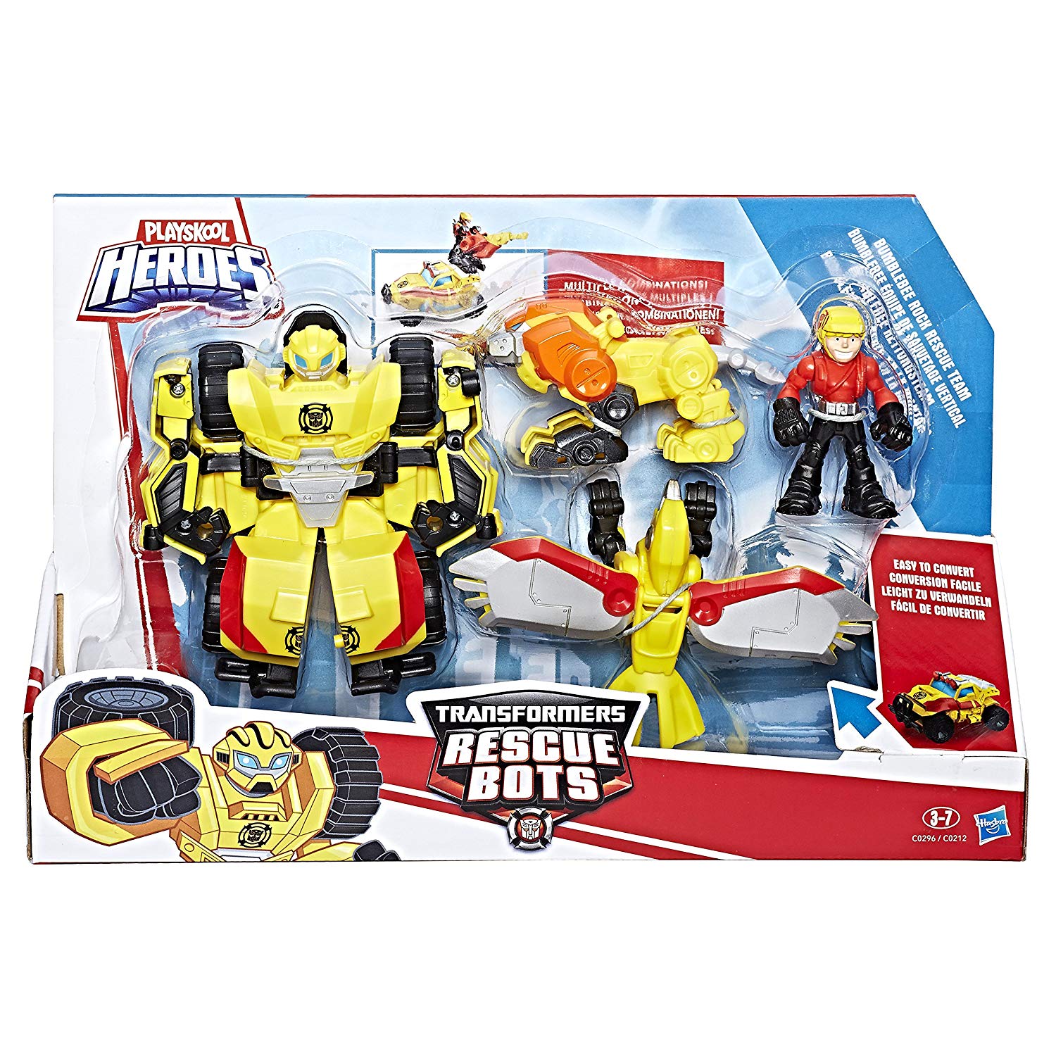 Transformers Playskool Heroes Bumblebee Rock Rescue Team di Hasbro C0296