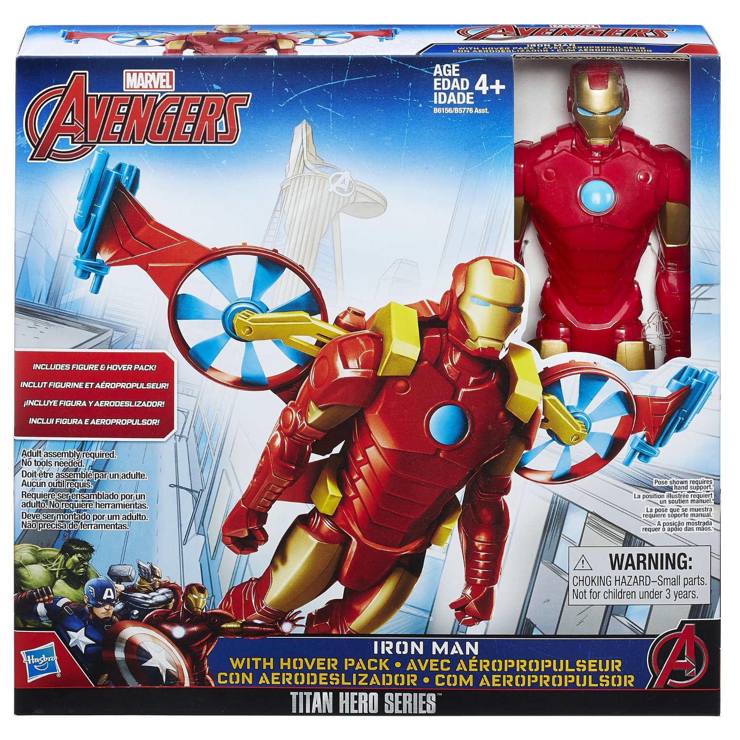 HASBRO Marvel Avengers Personaggi 30cm. c/Veicolo Iron Man B5776 B6156