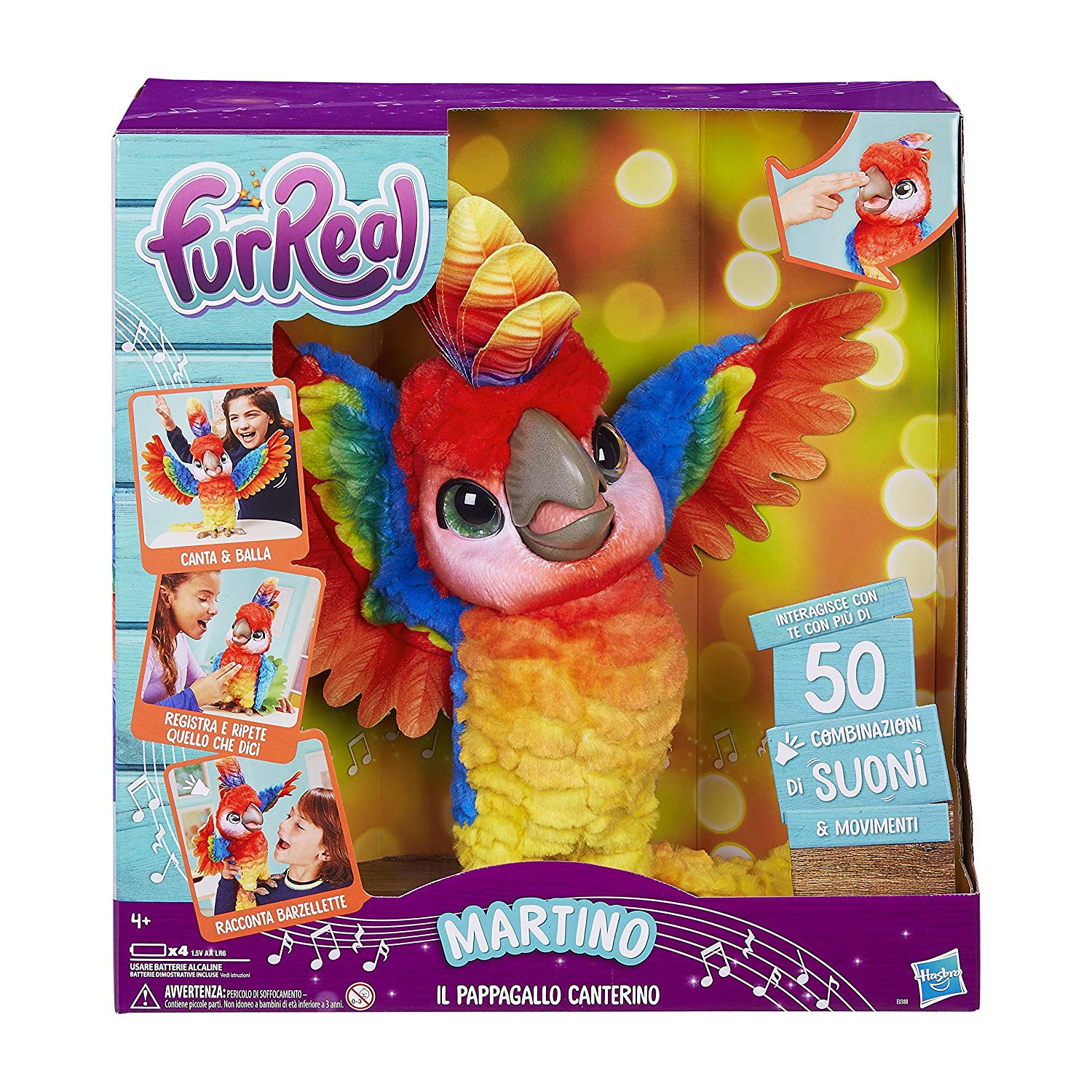 FurReal - Martino, il Pappagallo Canterino di Hasbro E03881030