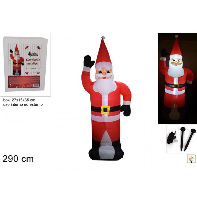 Babbo Natale gonfiabile a corrente 220 volt - altezza 240 cm