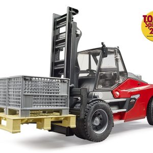 Bruder 02513 Carrello elevatore Linde HT160D con pallet e 3 gabbie per imballo scala 1/16