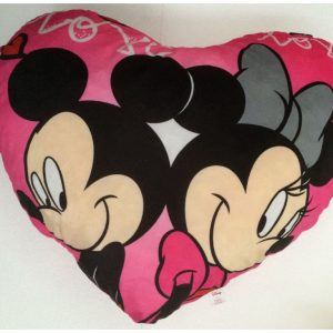 Peluche Topolino e Minnie  Cuore con scritta - Love  - dimensioni circa 75 x 65 cm