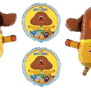 TOYSGIOCATTOLI BALLOONSHOP Confezione da 4 PALLONCINI - 2 x 18 "Round Hey Duggee and the Squirrels Balloon + 2 x 25 pollici Giant Jumbo Size Hey Duggee