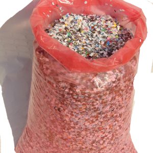 coriandoli in sacco da 10 kg economico , immagine con contenuto del sacco variabile