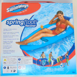 SPRING FLOAT RECLINER SDRAIO CONFIABILE MATERASSINO DUREVOLE SWIMWAYS COLORE BLU