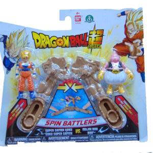 DRAGON BALL - DRAGONBALL GOKU SUPER SAIYAN - SAYAN - E MAJIN BUU BOO SPIN BATTLERS BLISTER DOPPIO